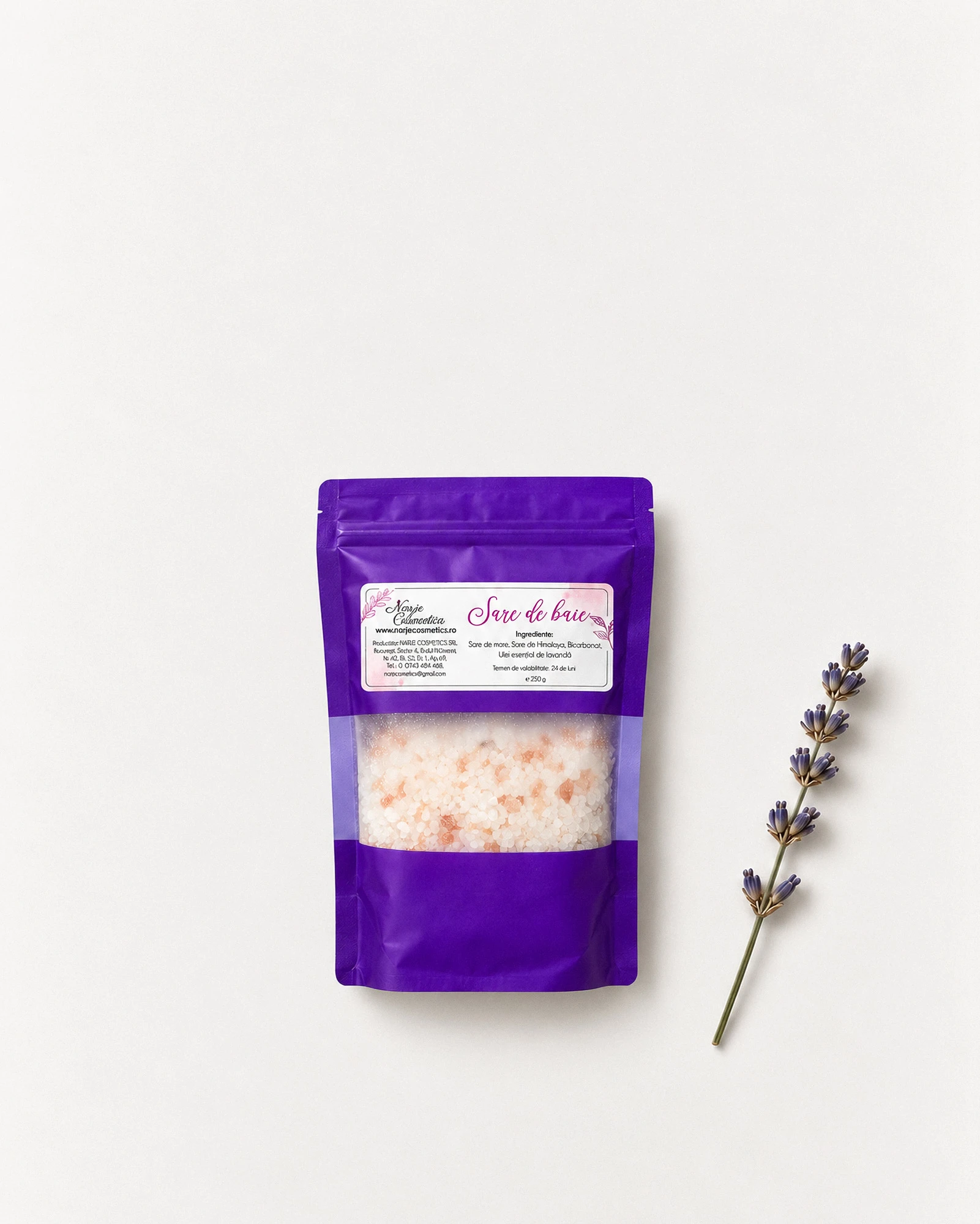 Sare de baie cu lavandă, 250 g